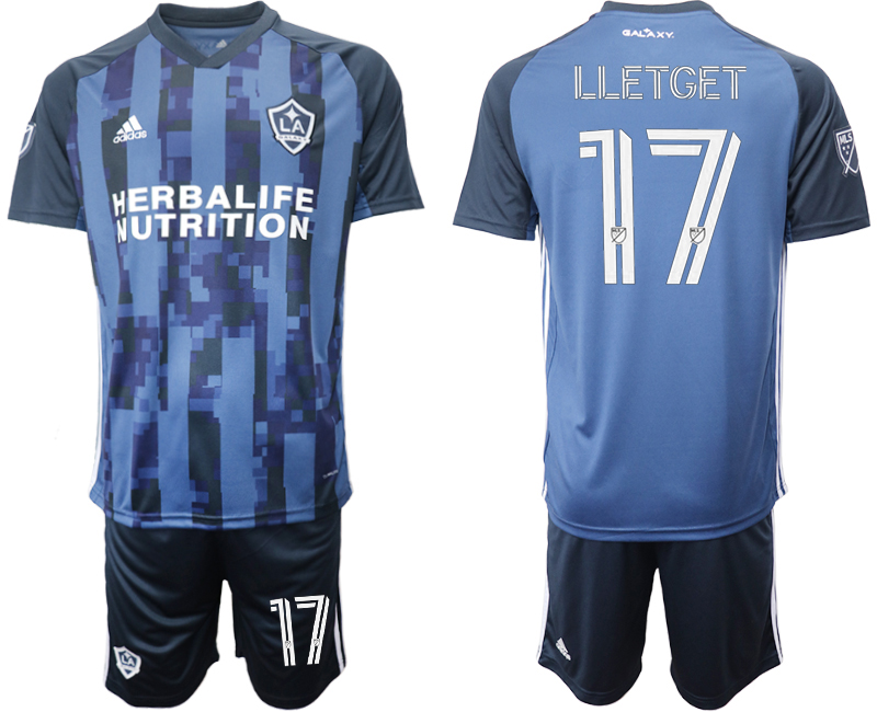 Men 2020-2021 club Los Angeles Galaxy away #17 blue Soccer Jerseys